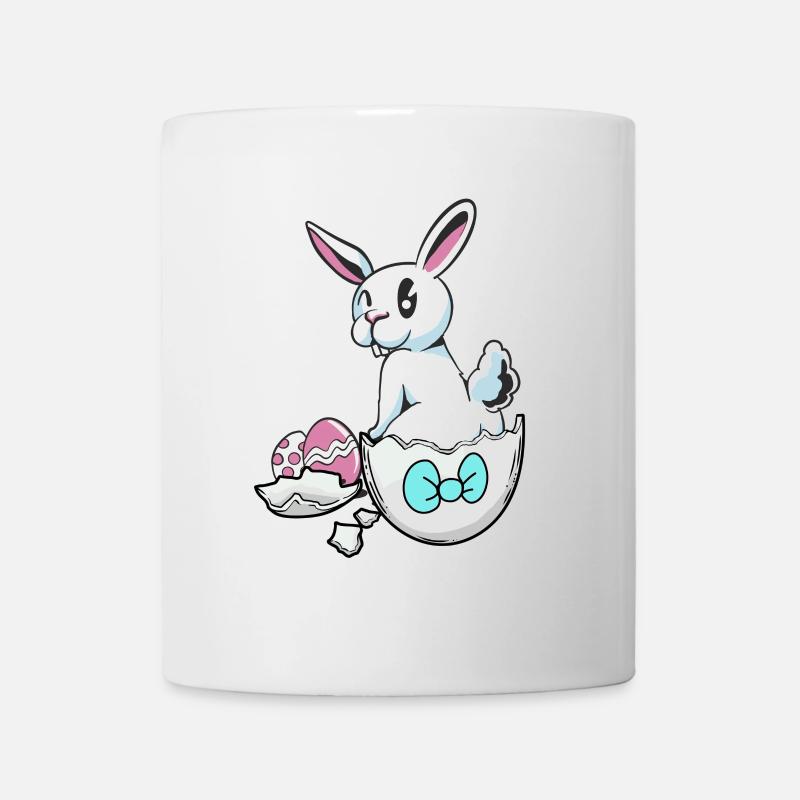 Pâques lapin coquille d’oeuf oeufs oeufs de Pâques oeufs d’enfant oeuf - Mug blanc - blanc