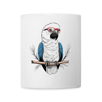 Parrot with glasses - Mug - white - Front
