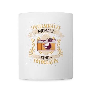 Fotografin Design lustiges Vintage Geschenk - Tasse - Weiß - Vorne
