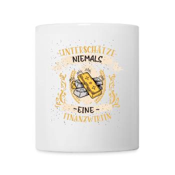 Finanzwirtin Beruf Design Vintage Geschenk - Tasse - Weiß - Vorne