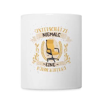 Bürokauffrau Design lustiges Vintage Geschenk - Tasse - Weiß - Vorne