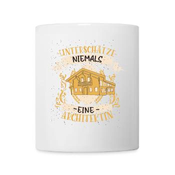 Architektin Beruf Design lustiges Geschenk - Tasse - Weiß - Vorne