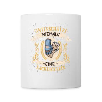 Dachdeckerin Design lustiges Vintage Geschenk - Tasse - Weiß - Vorne
