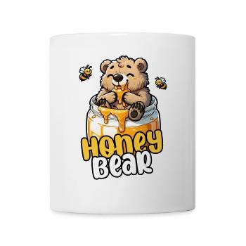 Honey Bear – mignon petit ours dans un pot de miel - Mug blanc - blanc - Devant