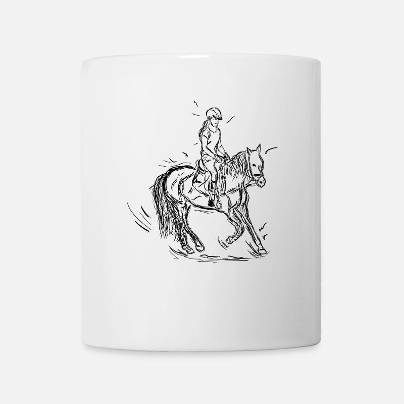 Reiterin - Tasse - Weiß