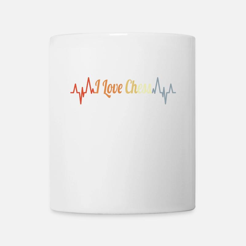 Ich liebe Schach - Tasse - Weiß