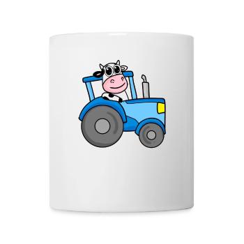 Kuh Traktor Bauernhof - Tasse - Weiß - Vorne