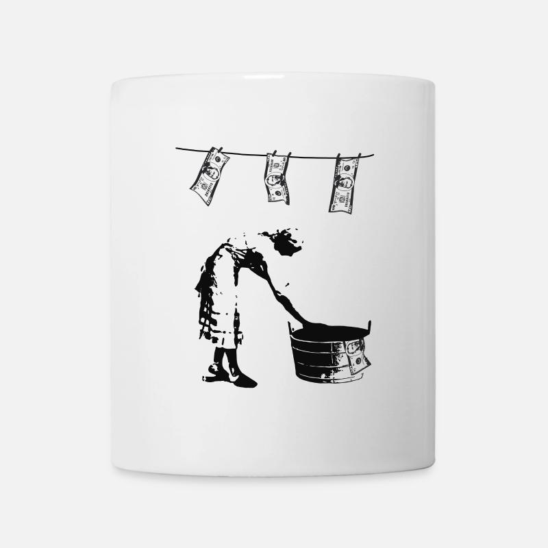 Graffiti Geldwäsche und Oma - Tasse - Weiß
