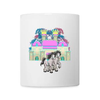 castle, fairy tale, horse, royalty, king, middle ages - Mug - white - Front