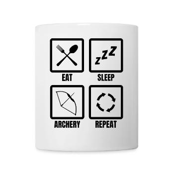 Bogenschütze Routine - Tasse - Weiß - Vorne