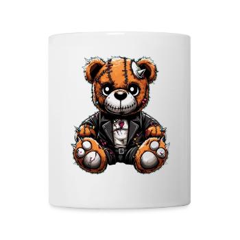 Ours en peluche Punk Rebel - Mug blanc - blanc - Devant