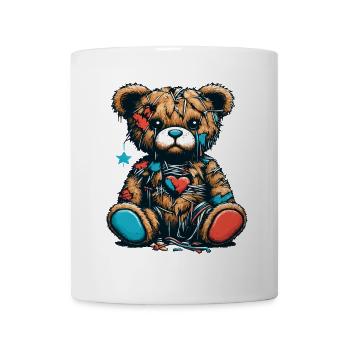 Worn Vintage Teddy Bear - Mug - white - Front