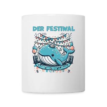 Festiwal Musikwal Feier Party Tiermotiv Wortwitz - Tasse - Weiß - Vorne