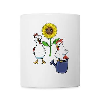 chickens, hobby gardener, gardening, gardening, flower - Mug - white - Front