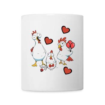 Schwangerschaft Geburt Familie Huhn Eierschale Ei - Tasse - Weiß - Vorne