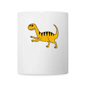 Dino motif dinosaur yellow - Mug - white - Front