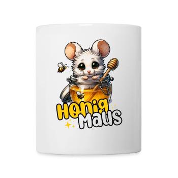 Honigmaus – Süße Maus im Honigglas - Tasse - Weiß - Vorne