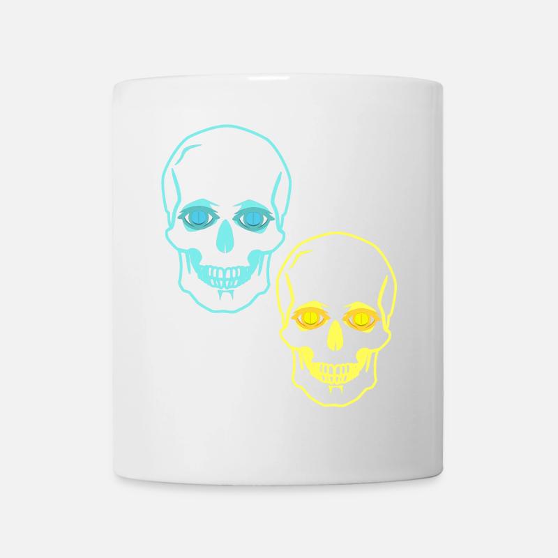 Schädel Totenköpfe Horror Fantasy Halloween Tod - Tasse - Weiß