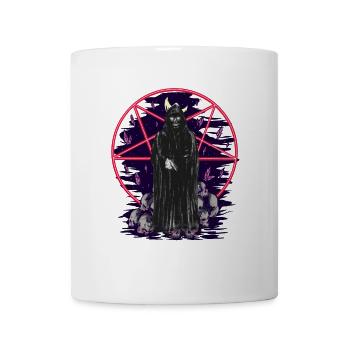 Mort, Monstre, Horreur, Fantaisie, Démon, Mort, Halloween - Mug blanc - blanc - Devant