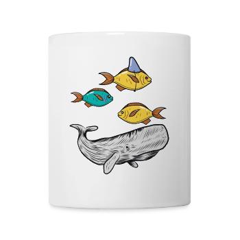 fish, fish, shark, marine mammals, marine animals, ocean - Mug - white - Front