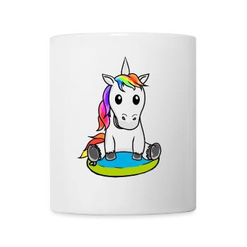 Einhorn Fabelwesen Schwimmreifen Schwimmer Kind - Tasse - Weiß - Vorne