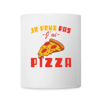 I can't I have pizza - Mug - white - Front