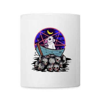 Hase Totenkopf Horror Halloween Dark Fantasy - Tasse - Weiß - Vorne