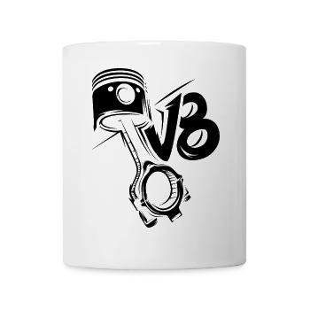 Piston V8 Graffiti Engine musclecars big block icon - Mug - white - Front