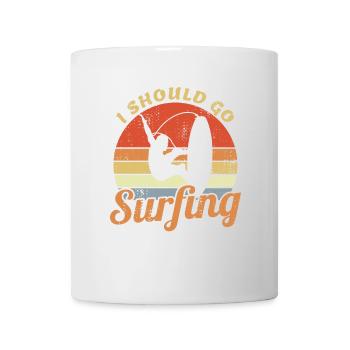 Blague sur le surfeur de vagues - Mug blanc - blanc - Devant