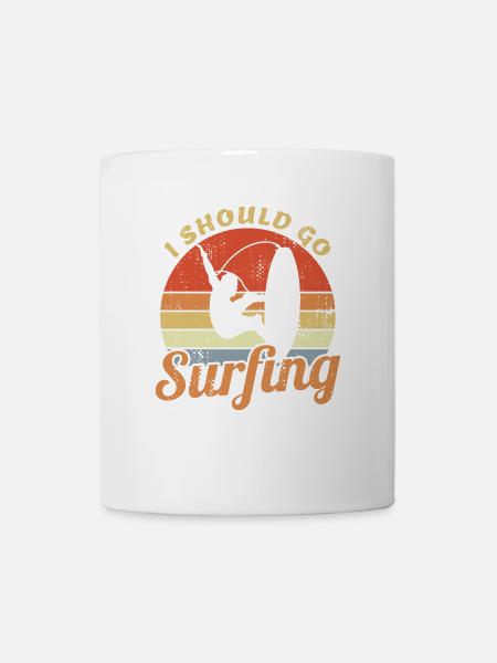 Wellenreiter Witz - Tasse - Weiß