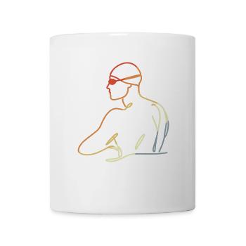 Profischwimmer Zeichnung - Tasse - Weiß - Vorne