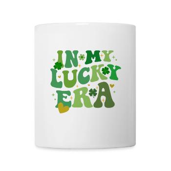 Dans mon ère chanceuse, le trèfle de la Saint-Patrick - Mug blanc - blanc - Devant