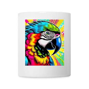 Perroquet Pop Art - Mug blanc - blanc - Devant