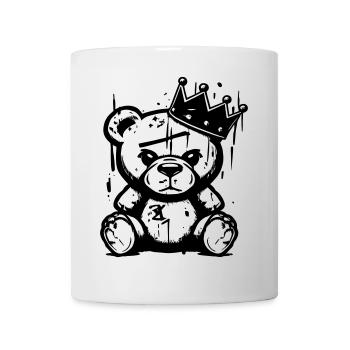 Bear King | Graffiti Street Art Handwritten Shirt - Mug - white - Front