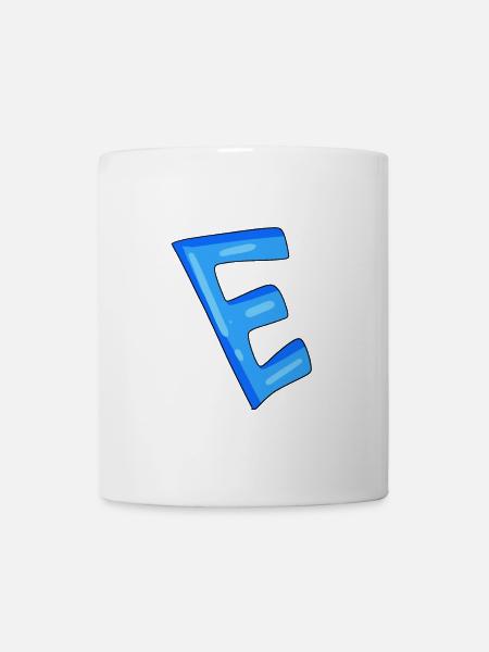 Buchstabe E Anfangsbuchstabe - Tasse - Weiß