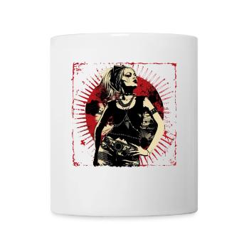 Punk Fashion Power Punker girl accessiore - Tasse - Weiß - Vorne