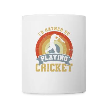 I’d Rather Be Playing Cricket - Tasse - Weiß - Vorne