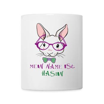 Lapin avec lunettes de soleil de Pâques - Mug blanc - blanc - Devant