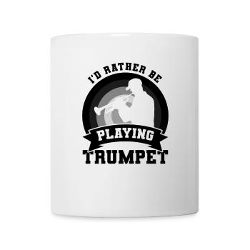 Trompetenspieler Witz - Tasse - Weiß - Vorne