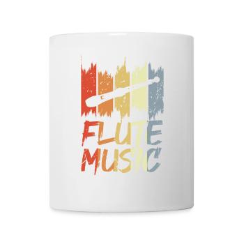 Musique de flûte vintage - Mug blanc - blanc - Devant