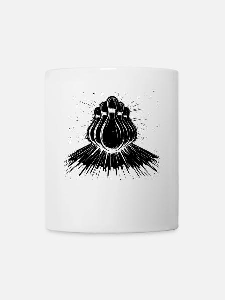 Bowling Skizze - Tasse - Weiß