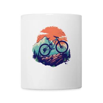 Mountainbiken - Tasse - Weiß - Vorne