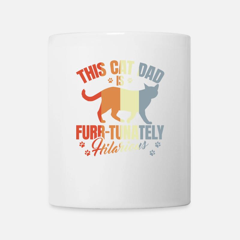 Papa chat - Mug blanc - blanc