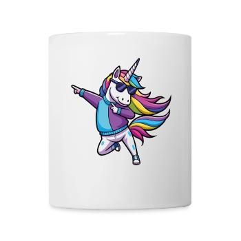 Illustration de danseuse de licorne arc-en-ciel - Mug blanc - blanc - Devant