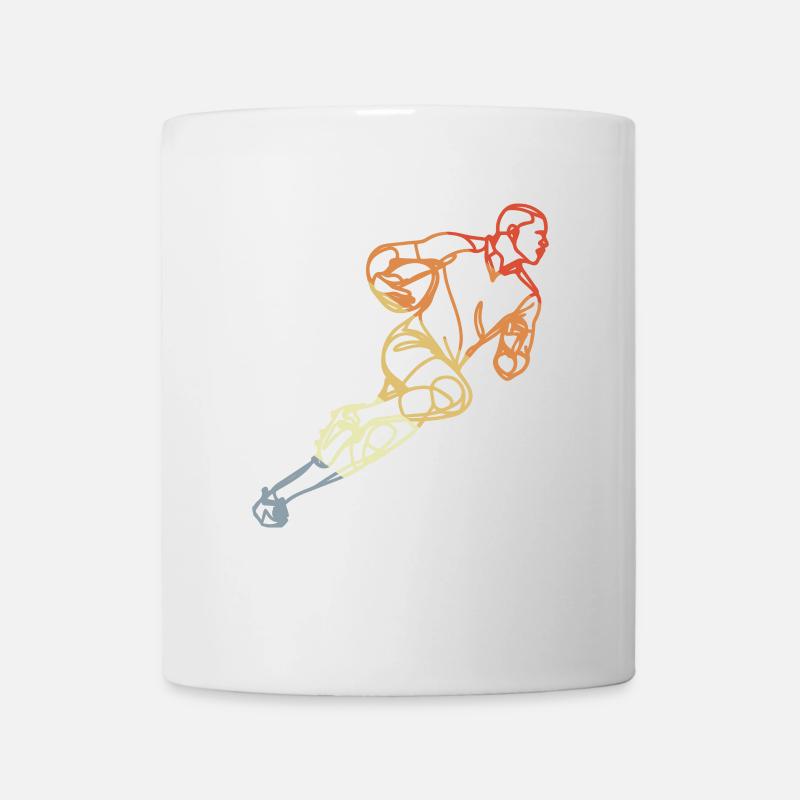 Croquis de Rugby Vintage - Mug blanc - blanc
