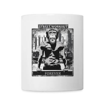 Street Workout Affe Design - Tasse - Weiß - Vorne