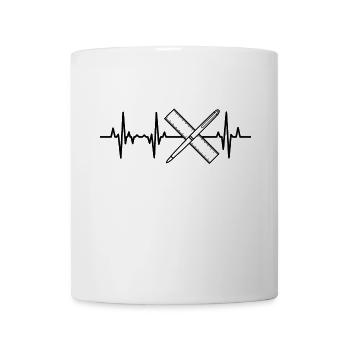 Pen and ruler pulse rate - Mug - white - Front