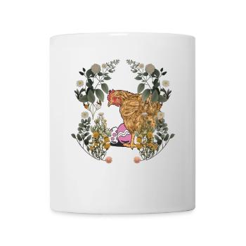 Pâques, Oeufs De Pâques, Poule, Poulet, Rural, Nature, Oeufs - Mug blanc - blanc - Devant