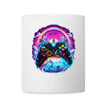 Synthwave Gamer Controller Fantasy Retro Gaming - Mug - white - Front