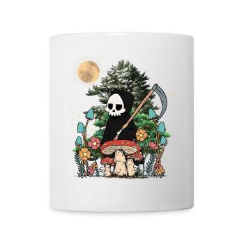 Natur Geist Gespenst Halloween Pilze Nacht Spuk - Tasse - Weiß - Vorne